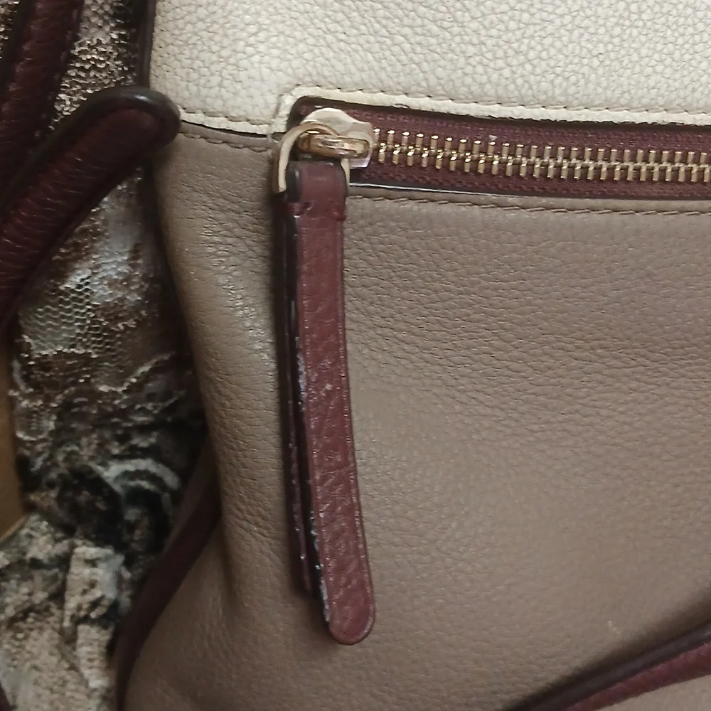 Kate Spade Tan and Cream And Brown  Crossbody Bag 9.5